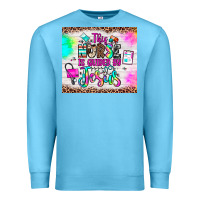 Ocean Blue this nurse is guided by jesus Premium Sweatshirt - JahusDesignShop