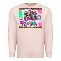 Pale Pink this nurse is guided by jesus Premium Sweatshirt - JahusDesignShop