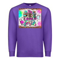 Purple this nurse is guided by jesus Premium Sweatshirt - JahusDesignShop