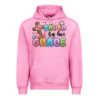 Fuchsia Pink saved by his grace Urban Hoodie - MaliasSmallBusiness