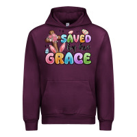Mauve Wine saved by his grace Urban Hoodie - MaliasSmallBusiness