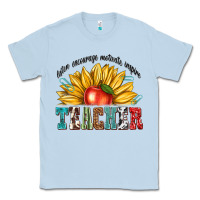 Dusty Blue teacher with sunflower Classic Tee - texasbilliewilder