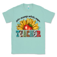 Seafoam teacher with sunflower Classic Tee - texasbilliewilder