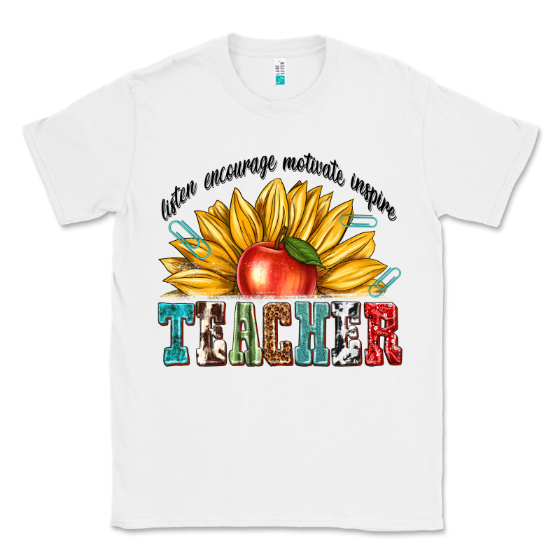 Teacher With Sunflower Classic Tee by texasbilliewilder | Teevron