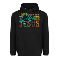 Black give me coffee jesus Heavyweight Hoodie - RacoonDesign