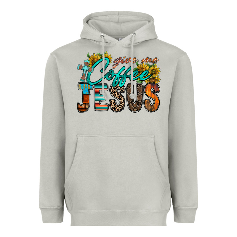 Give Me Coffee Jesus Heavyweight Hoodie by RacoonDesign | Teevron