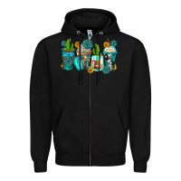 Black gemstone coffee cups Zipper Hoodie - Zillion Design Studio