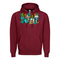 Burgundy gemstone coffee cups Zipper Hoodie - Zillion Design Studio
