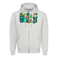 Dove Grey gemstone coffee cups Zipper Hoodie - Zillion Design Studio