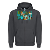 Smoke gemstone coffee cups Zipper Hoodie - Zillion Design Studio