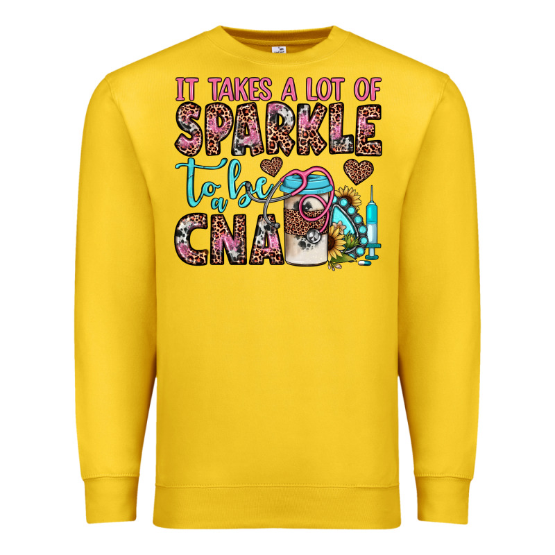 It Takes A Lot Of Sparkle To Be A Cna Premium Sweatshirt by JahusDesignShop | Teevron