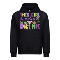 Black this girl needs a drink Urban Hoodie - MaliasSmallBusiness