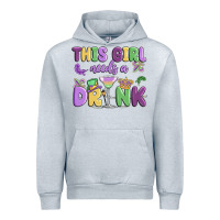 Heather Grey this girl needs a drink Urban Hoodie - MaliasSmallBusiness
