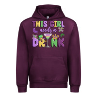 Mauve Wine this girl needs a drink Urban Hoodie - MaliasSmallBusiness
