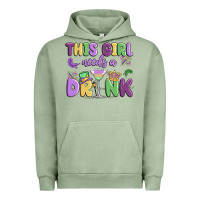Pigment Oil Green this girl needs a drink Urban Hoodie - MaliasSmallBusiness