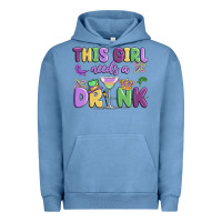 Pigment Pebble Blue this girl needs a drink Urban Hoodie - MaliasSmallBusiness