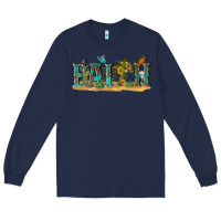 Navy western faith Long Sleeve Tee - texasbilliewilder