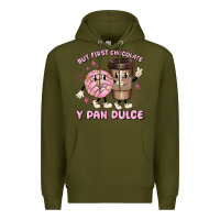 Army Green but first chocolate y pan dulce Premium Hoodie - MaliasSmallBusiness