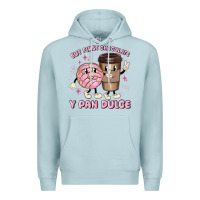 Blue Mist but first chocolate y pan dulce Premium Hoodie - MaliasSmallBusiness