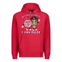 Cardinal but first chocolate y pan dulce Premium Hoodie - MaliasSmallBusiness