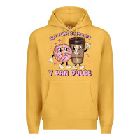 Mustard but first chocolate y pan dulce Premium Hoodie - MaliasSmallBusiness