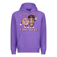 Purple but first chocolate y pan dulce Premium Hoodie - MaliasSmallBusiness