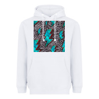 White turquoise lightning bolt seamless pattern Heavyweight Hoodie - HRA Design Shop