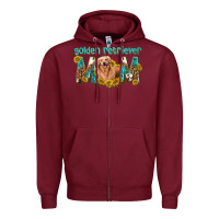 Burgundy western golden retriever mom Zipper Hoodie - texasbilliewilder