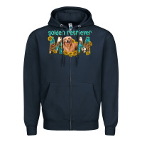 Navy western golden retriever mom Zipper Hoodie - texasbilliewilder