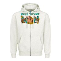 Oatmeal Heather western golden retriever mom Zipper Hoodie - texasbilliewilder