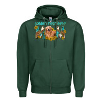 Sports Green western golden retriever mom Zipper Hoodie - texasbilliewilder
