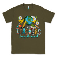 Army Green teachers change the world Classic Tee - texasbilliewilder