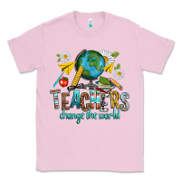 Bubblegum Pink teachers change the world Classic Tee - texasbilliewilder