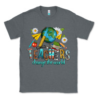 Charcoal Heather teachers change the world Classic Tee - texasbilliewilder