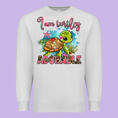 I Am Turtley Adorable Premium Sweatshirt Designed By Adodesignshop