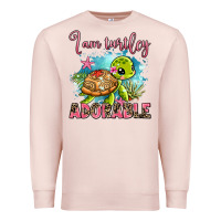 Pale Pink i am turtley adorable Premium Sweatshirt - AdoDesignShop