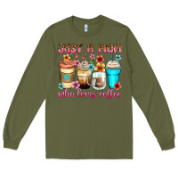 Army Green just a mom who loves coffee Long Sleeve Tee - Zillion Design Studio