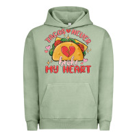 Pigment Oil Green tacos never broke my heart Urban Hoodie - MaliasSmallBusiness