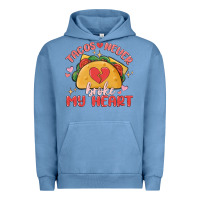 Pigment Pebble Blue tacos never broke my heart Urban Hoodie - MaliasSmallBusiness