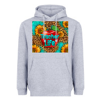 Heather Grey teacher life Heavyweight Hoodie - HRA Design Shop