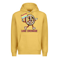 Antique Gold love everyone Premium Hoodie - MaliasSmallBusiness