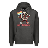 Charcoal Heather love everyone Premium Hoodie - MaliasSmallBusiness
