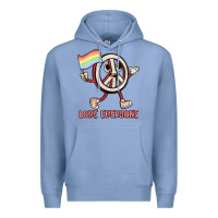 Colony Blue love everyone Premium Hoodie - MaliasSmallBusiness