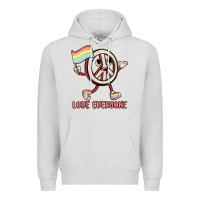 Dove Grey love everyone Premium Hoodie - MaliasSmallBusiness