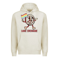 Oatmeal Heather love everyone Premium Hoodie - MaliasSmallBusiness