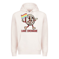 Pale Pink love everyone Premium Hoodie - MaliasSmallBusiness