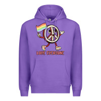 Purple love everyone Premium Hoodie - MaliasSmallBusiness