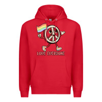 Red love everyone Premium Hoodie - MaliasSmallBusiness