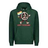 Sports Green love everyone Premium Hoodie - MaliasSmallBusiness