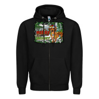 Black merry and bright  dachshund with farm Zipper Hoodie - RanaPortraitStore
